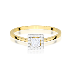 Pierścionek z Brylantami 0,23ct ze złota próba 585. W-0590