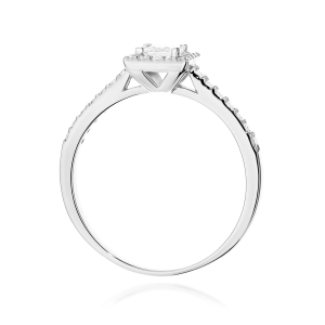 Pierścionek z Brylantami 0,50ct z białego złota próby 585. W-0591B