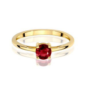 Pierścionek z Granatem 0,60ct ze złota próby 585. W-0656G