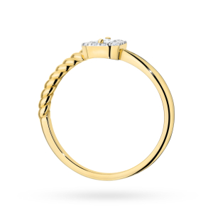 Pierścionek z Brylantami 0,17ct ze złota próby 585. W-0707