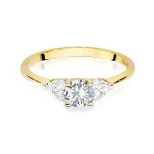 Pierścionek z Białym Szafirem 0,60 ct i Diamentami 0,18 ct ze złota próby 585. W-0451BSZD
