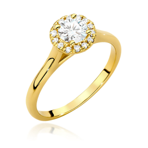Pierścionek z Brylantami 0,62ct ze złota próby 585. W-0550/50