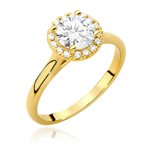 Pierścionek z Brylantami 1,14ct ze złota próby 585. W-0550/1,0