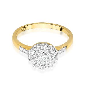 Pierścionek z Brylantami 0,23ct ze złota próby 585. W-0565