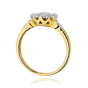Pierścionek z Brylantami 0,23ct ze złota próby 585. W-0565