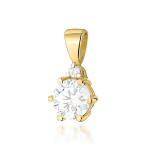 Zawieszka z Białym Szafirem 0,60ct i Diamentem 0,015ct - złoto próby 585. Z-0076BSZ