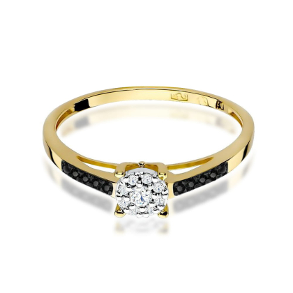 Pierścionek z Brylantami 0,12ct ze złota próby 585. W-0055BCZ