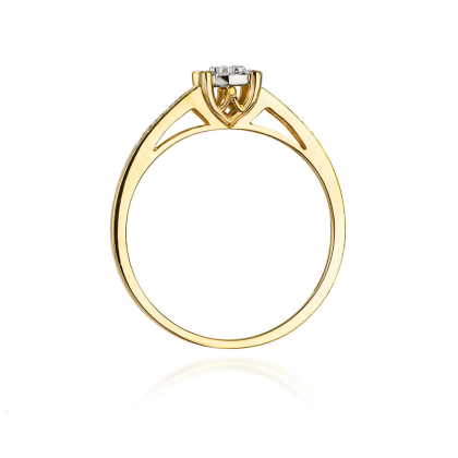 Pierścionek z Brylantami 0,12ct ze złota próby 585. W-0055BCZ