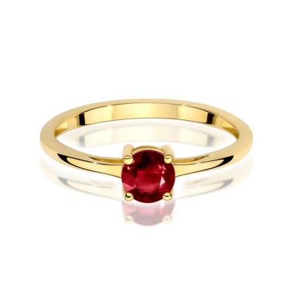 Pierścionek z Granatem 0,60ct ze złota próby 585. W-0656G