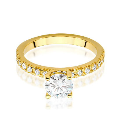 Pierścionek z Brylantami 0,96ct ze złota próby 585. W-0546/70