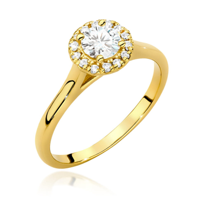 Pierścionek z Brylantami 0,52ct ze złota próby 585. W-0550/40
