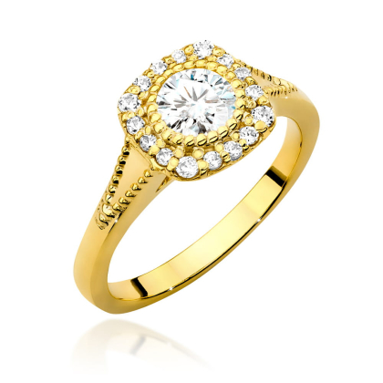 Pierścionek z Brylantami 0,70ct ze złota próby 585. W-0552/50