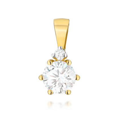 Zawieszka z Diamentami Labolatoryjnymi 0,515ct - złoto próby 585. Z-0076LAB