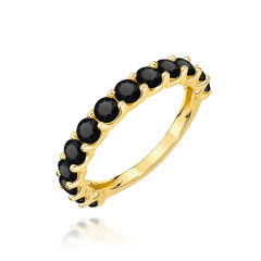Pierścionek z Czarnymi Brylantami 1,56ct ze złota próby 585. W-0721CZ Pierścionek z Czarnymi Brylantami 1,56ct ze złota próby 585. W-0721CZ