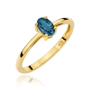 Pierścionek z Topazem London Blue 0,50ct ze złota próby 585 W-0685TLB