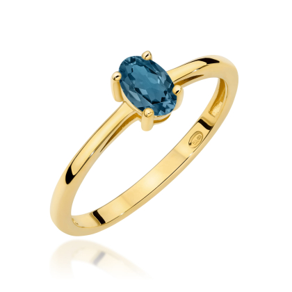 Pierścionek z Topazem London Blue 0,50ct ze złota próby 585 W-0685TLB
