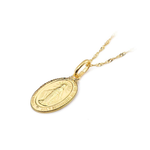 Złoty Cudowny Medalik z Matką Boską Niepokalaną próby 585