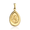 Złoty medalik z Matką Boską z Jezusem w kształcie łezki pr.585