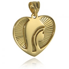 Złoty medalik z Matką Boską  w kształcie serca pr. 585