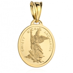 Złoty Medalik ze Świętym Michałem Archaniołem próby 585