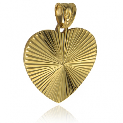 Złoty medalik z Matką Boską  w kształcie serca pr. 585