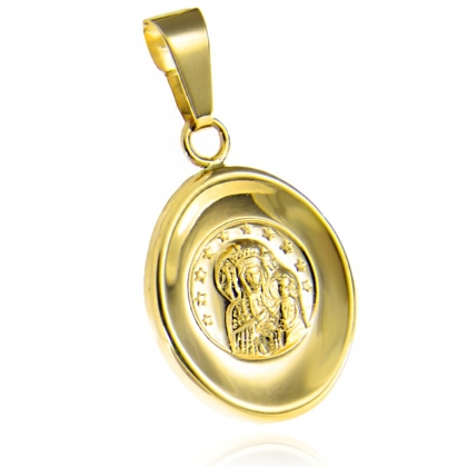 Medalik z Matką Boską Częstochowską złoto pr.585