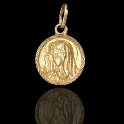 Złoty medalik z Matką Boską próby 585