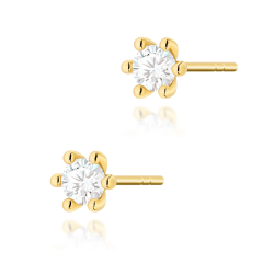Kolczyki z Diamentami 0,30ct ze złota próby 585