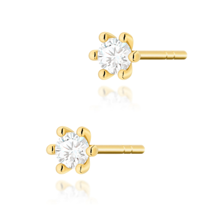 Kolczyki z Diamentami 0,2ct ze złota próby 585